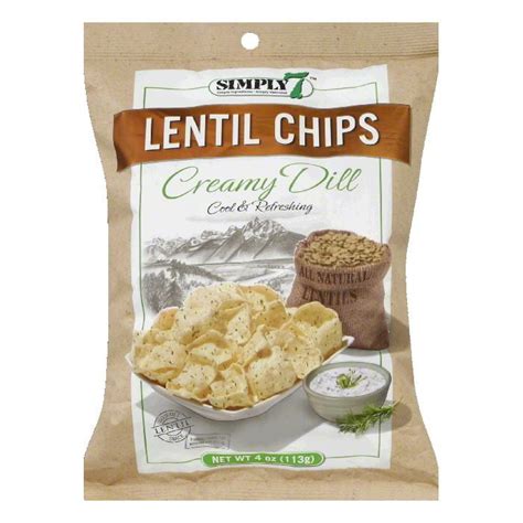 Simply 7 Creamy Dill Lentil Chip 4 Oz Pack Of 12