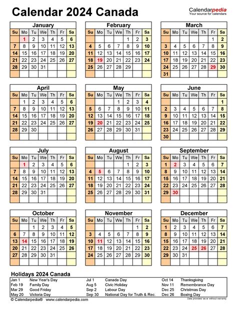 2024 Calendar Printable Canada Pelajaran