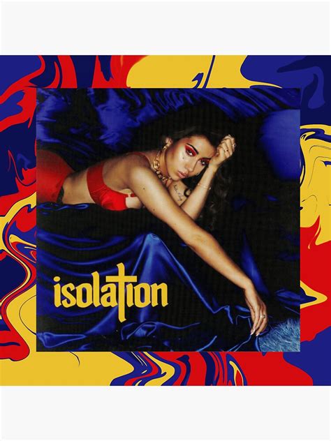 Kali Uchis Isolation Album Cover Art Marble Effect Sticker By
