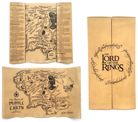 Designed A Foldable Map Of Middle Earth With Some Facts About The
