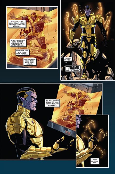 Thanos Runs Mavel Characters Between Thanos Odin Battles Comic Vine