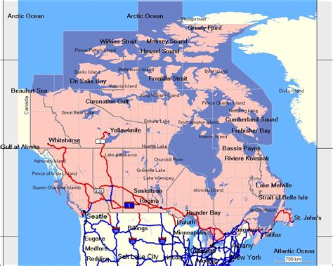 Lage von kanada innerhalb nordamerikas und der welt. TRAMsoft GmbH - GARMIN MapSource Kanada (deutsch)