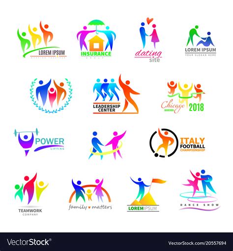 Abstract People Icon Person Sign On Logo Vector Image