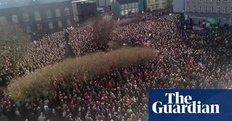 Iceland Thousands Demonstrate In Reykjavik Calling For Pm Resignation Video News The Guardian
