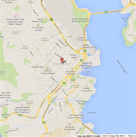 Map Of Hobart 