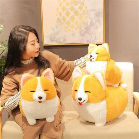 Kawaii The Queens Corgis Plush In 2022 Corgi Plush Plush Toy Plush Pillows