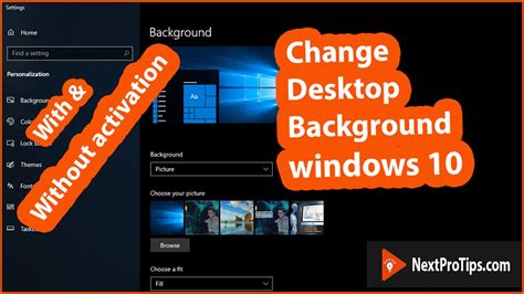 Once windows 10 is installed but not activated, the user cannot change personalization options. How to change desktop background windows 10 without ...