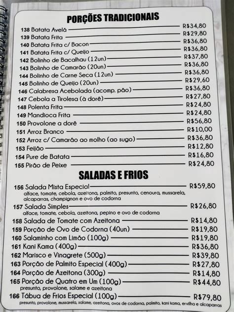 Carta Del Restaurante Fried Fish Getulio Bauru Av Get Lio Vargas
