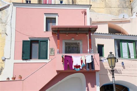 Colorful Village House Of Procida Island Stock Image Image Of Napoli