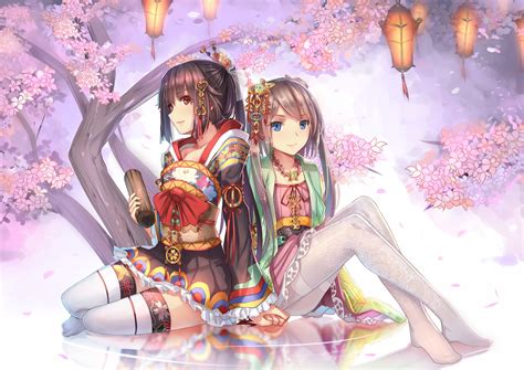 2480x1753 Original Characters Anime Japanese Clothes Cherry Blossom