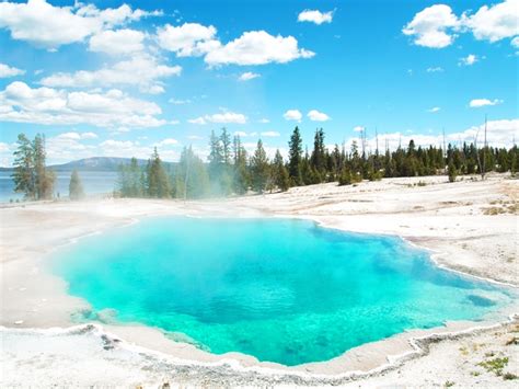 A Very Clear Hot Spring Yellowstone National Park Wy Photorator