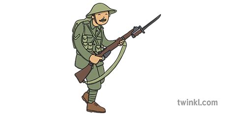 Wwi Soldat 1 Illustration Twinkl