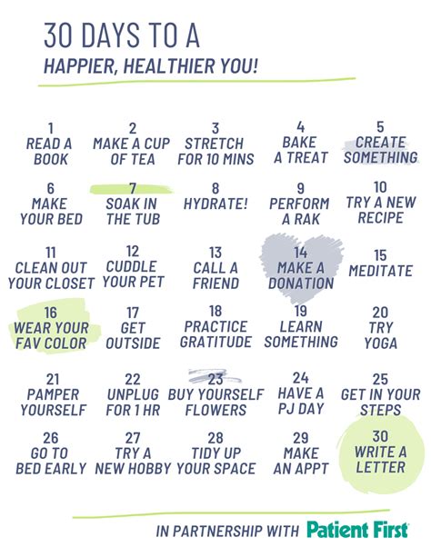 30 Days To A Happier Healthier You Printable Calendar See Mom Click