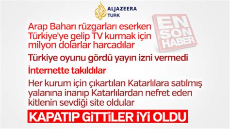 Al Jazeera Türk yayın hayatına son verdi En Son Haber