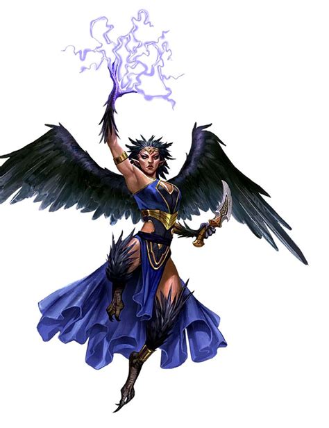 Female Harpy Sorcerer Pathfinder Pfrpg Dnd Dandd D20 Fantasy