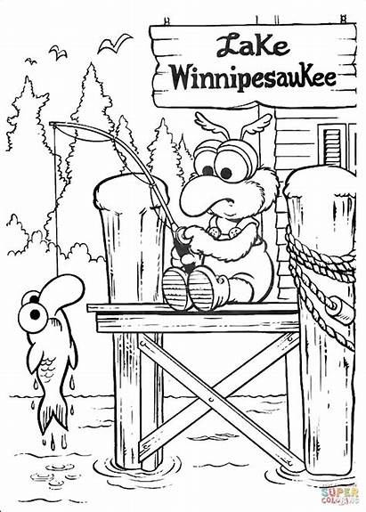 Coloring Pages Fishing Gonzo Muppet Lake Babies