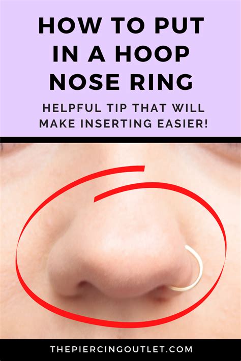 How To Put In A Hoop Nose Ring Nose Rings Hoop Nose Hoop Sizes Nose