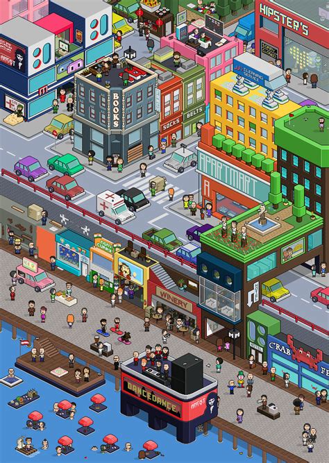 They all look beautiful for sure, but there's something off about them. Pixel Art City on Behance