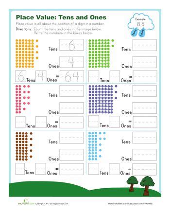 Tens and Ones | Worksheet | Education.com | Tens and ones worksheets