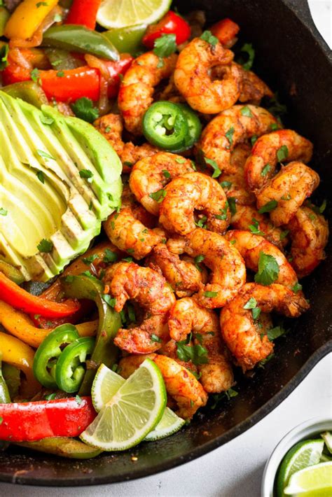 This is a twist on a classic recipe using shrimp instead of beef or chicken. Easy Shrimp Fajitas (Paleo/Whole30) - Eat the Gains