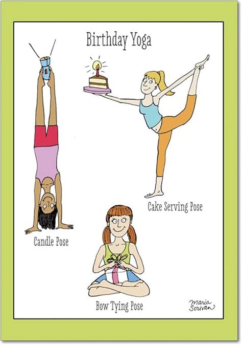 Birthday Yoga Birthday Funny Greeting Card Uk Office Products