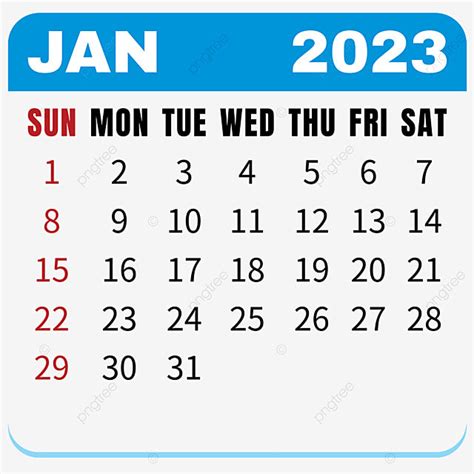 Gambar Kalender Januari 2023 Biru 2023 Kalender Januari Png Dan