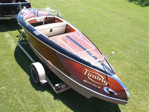 1948 21 Stan Craft Torpedo Stern Runabout Mahogany Boat Classic