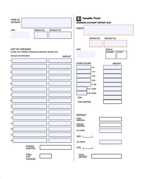 Hi, i know that cash tills are those machines that issue receipts when people make a purchase, for example at a supermarket. FREE 8+ Sample Deposit Slip Templates in PDF | MS Word | Excel