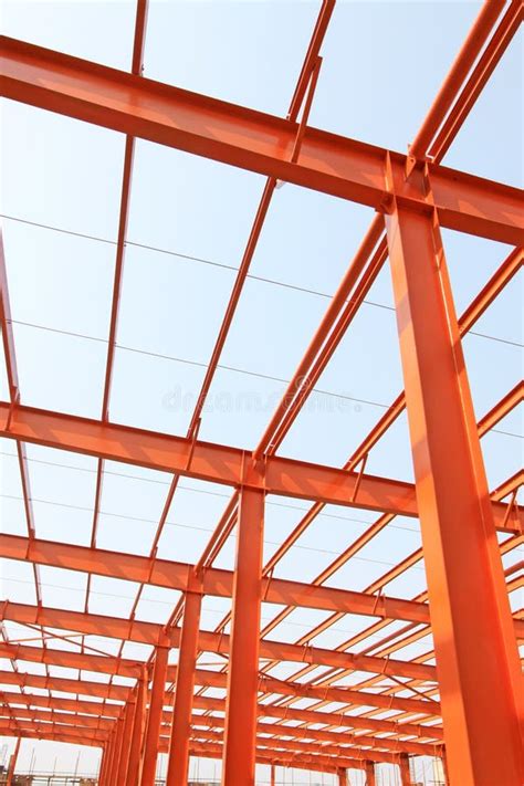 Unfinished Steel Structure Buildings In A Factory Stock Image Image