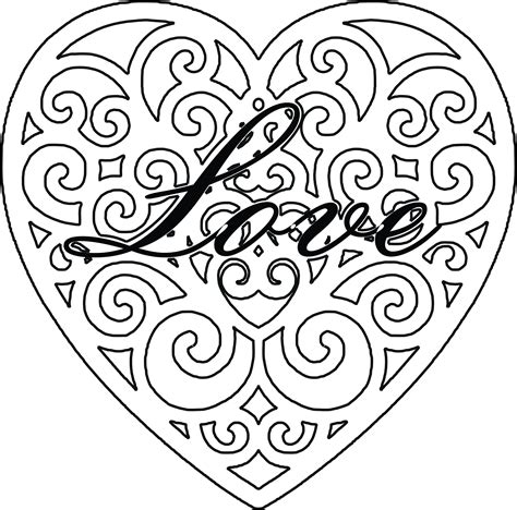 Filigree Heart With Love Dxf And Svg File Etsy