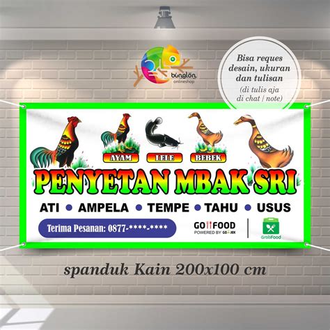Jual Spanduk Banner Pecel Lele Penyetan Nasi Goreng Shopee Indonesia