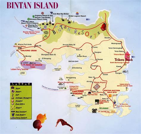 Peta Lengkap Indonesia Peta Wisata Pulau Bintan