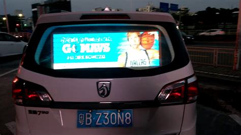 Taxi Rear Window Led Advertising Sign 5mm Pixel Pitch Led Video