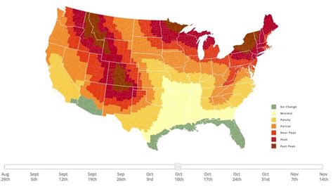 This Interactive Map Predicts Peak Fall Foliage Times In