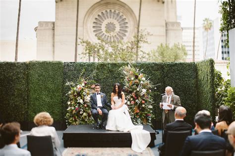 The Line Wedding In La A Cool And Modern Rooftop Celebration