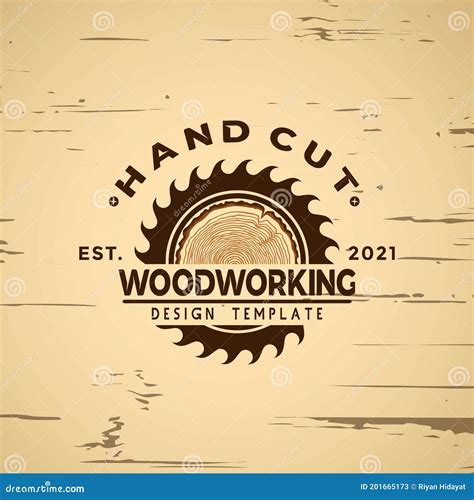 Woodworking Logo Design Icon Element Vector Illustration Stock Vector