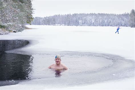 It Wouldnt Be Winter In Finland Without A Dip In A Frozen Lake