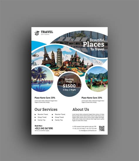 Travel Agency Flyer Template Travel Brochure Design Travel Poster