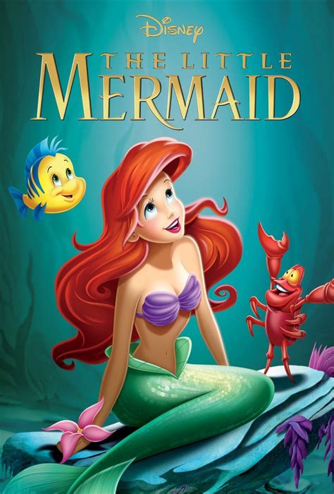 The Little Mermaid Movie Poster With Ariel And Flounds