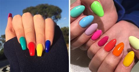 El color fascinante de los nuevos polvos acrilicos de color de organic nails te van a encantar. Alerta tendencia de uñas 2019: ¡llegan las uñas de arcoiris!