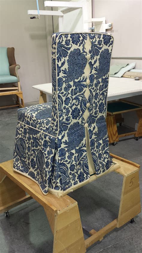 Comfortable dining chairs with wheels for enhanced movement. custom parsons chair slipcover with decorative back and ...