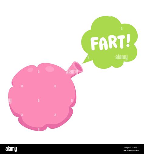 Whoopee Cushion With Cartoon Fart Cloud Funny Sound Effect April Fools Prank Design Element