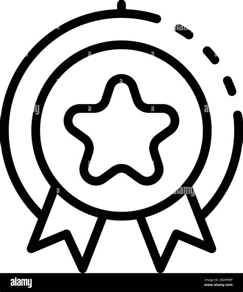 Star Emblem Icon Outline Style Stock Vector Image And Art Alamy