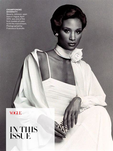 beverly johnson vogue april 1974 black supermodels peach lace dress african american models