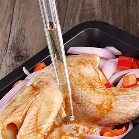 long turkey basters for cooking with measurements only for room temperature liquids blue and
