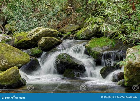 Mossy Creek Cascade Waterfall Stock Photo Image Of Landscape