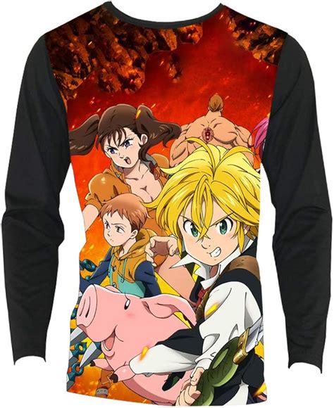 Nkaopjge The Seven Deadly Sins T Shirt T Shirt Popular Breathable Tops