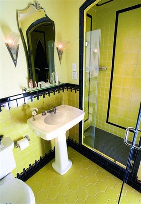 Shop wayfair for all the best natural stone floor tiles & wall tiles. 33 vintage yellow bathroom tile ideas and pictures