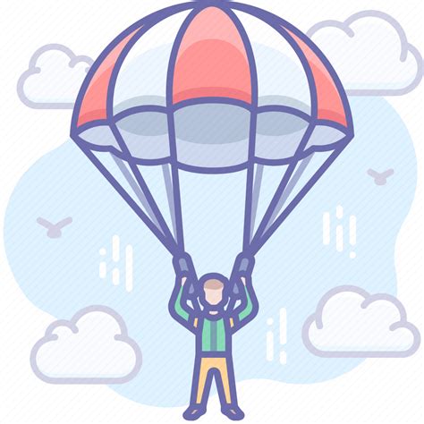 Extreme Landing Parachute Skydiving Sport Icon Download On Iconfinder