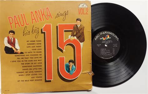 Vintage 1961 Vinyl Record Album By Paul Anka Titled Paul Anka Sings His Big 15 Volume 2 Etsy Uk